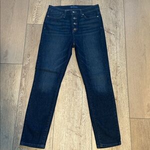 GUESS JEANS Women's High-Rise Button-Fly Skinny Jeans, Size 30 X 28